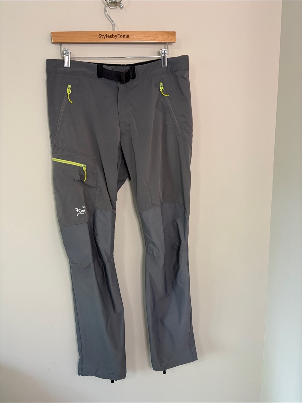 Arcteryxw GAMMA SL PANT Gray Mens Outdoor Hiking Pants lightweight Sz M 34x32